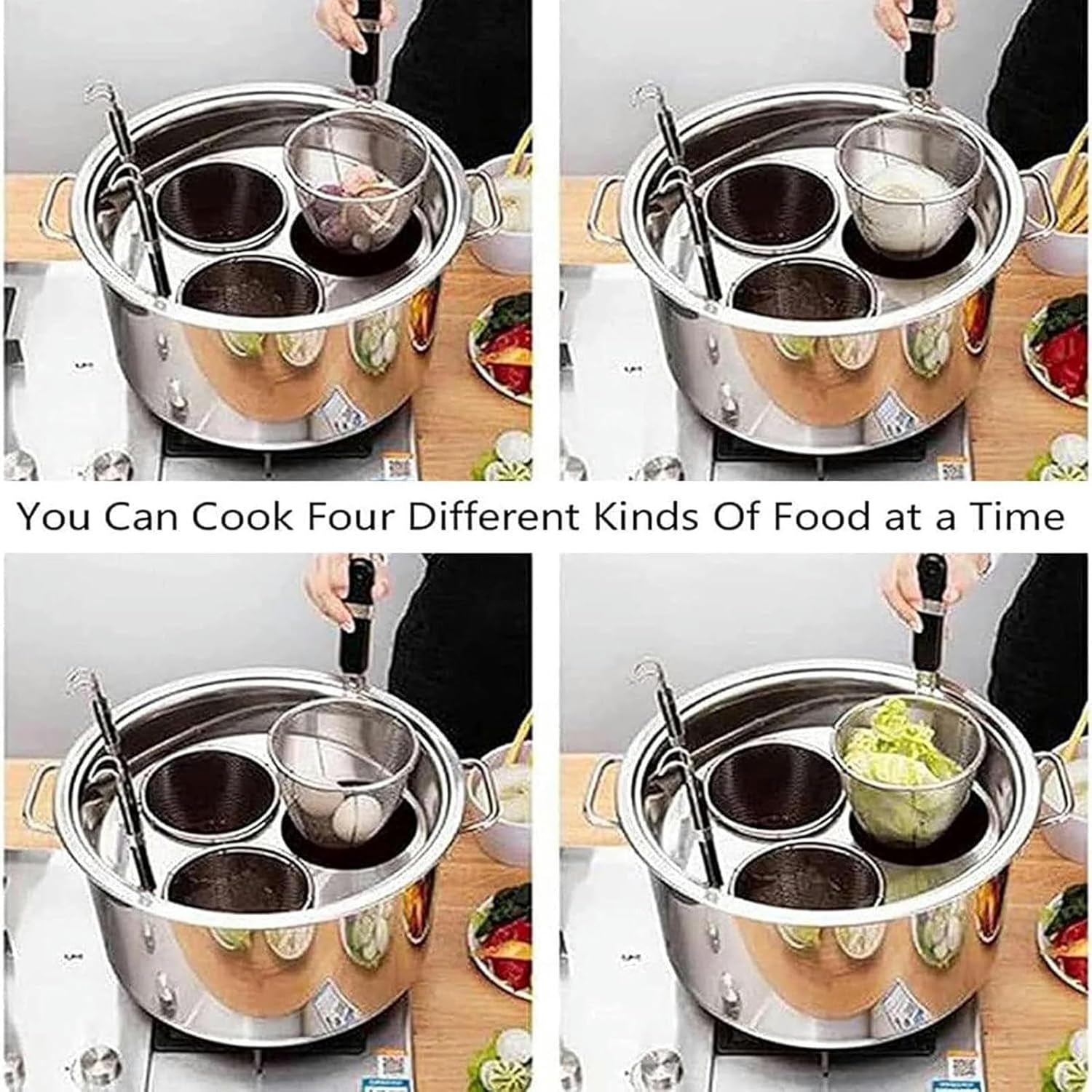 Wzglod Commercial Spaghetti Pasta Cooker Set5 Holes Durable Efficient Commercial Kitchen Tool
