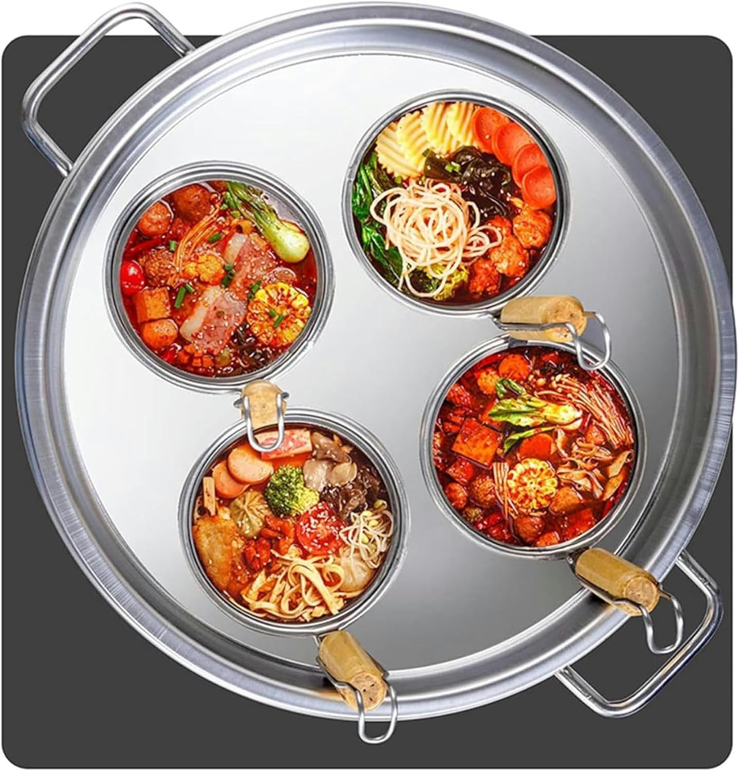 BingWang Multi-Pasta Cooker Set Stainless Steel Durable for Home Kitchen Use