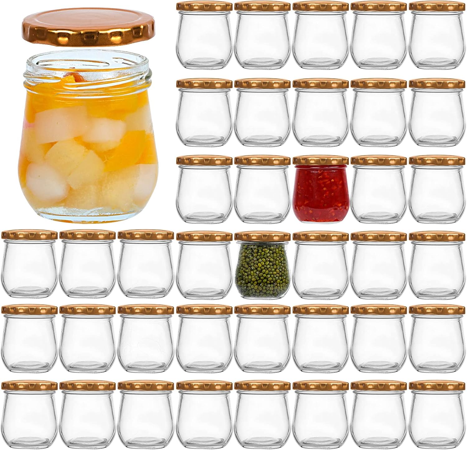 VERONES 40 Pack 6 oz Mason Jars with Lids