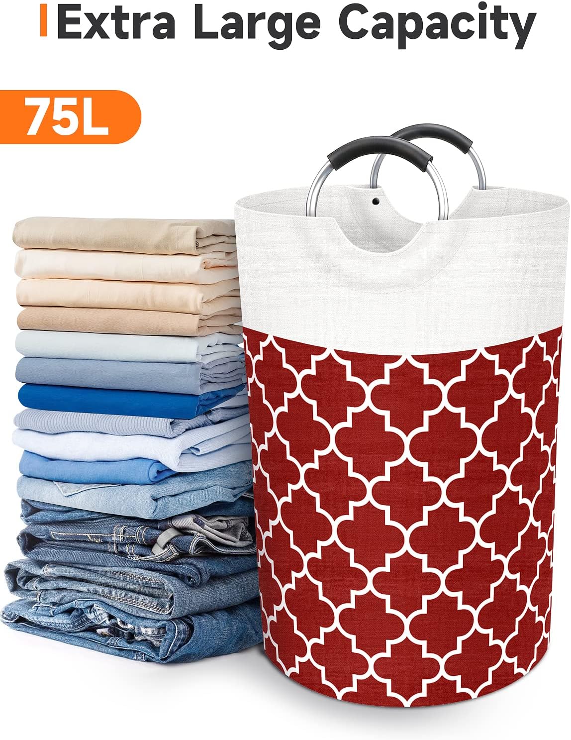 Fabspace Large Capacity Laundry Basket with Handles and Waterproof Design