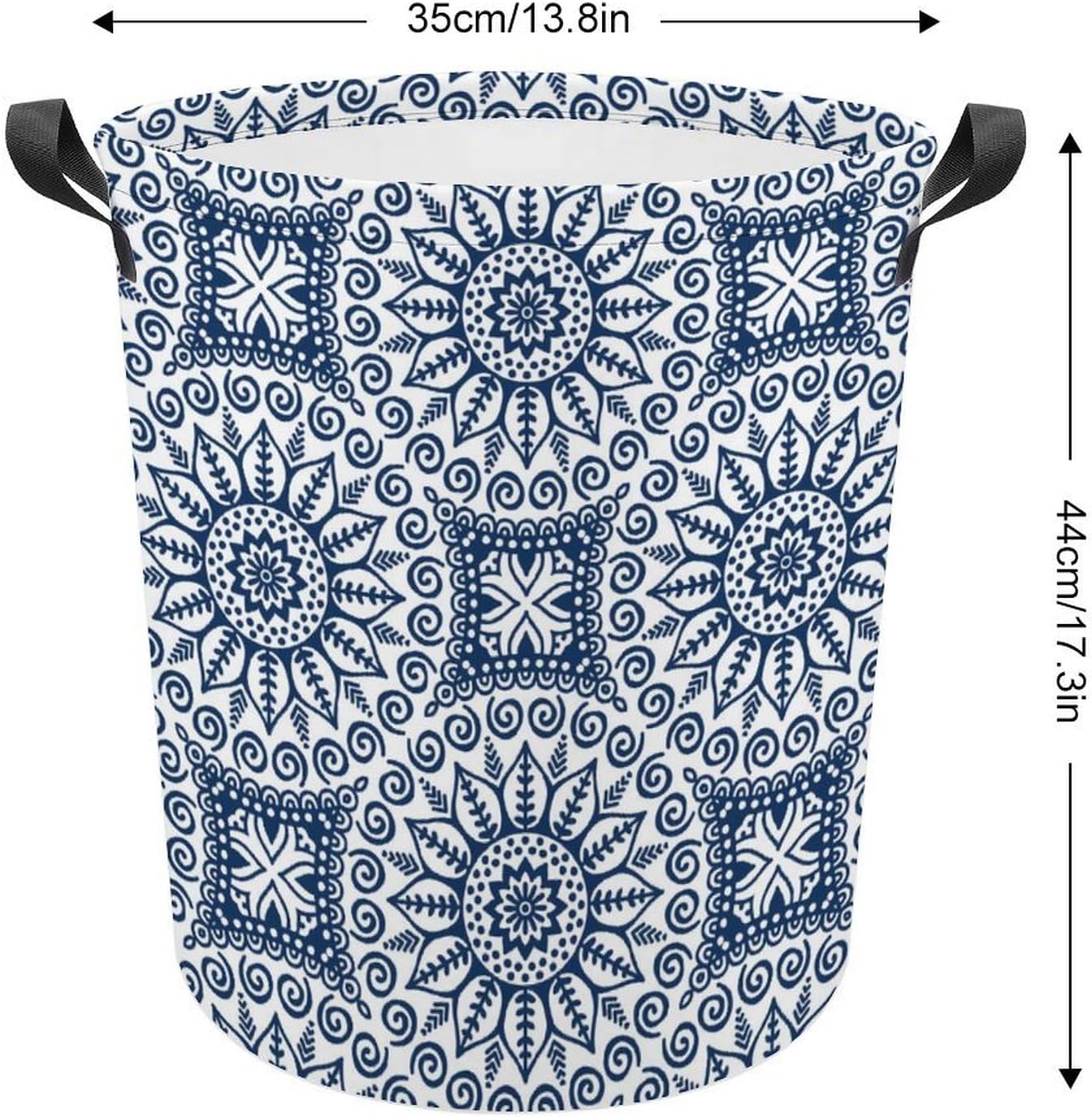 MEIKKO Blue Ethnic Vintage Laundry Hamper