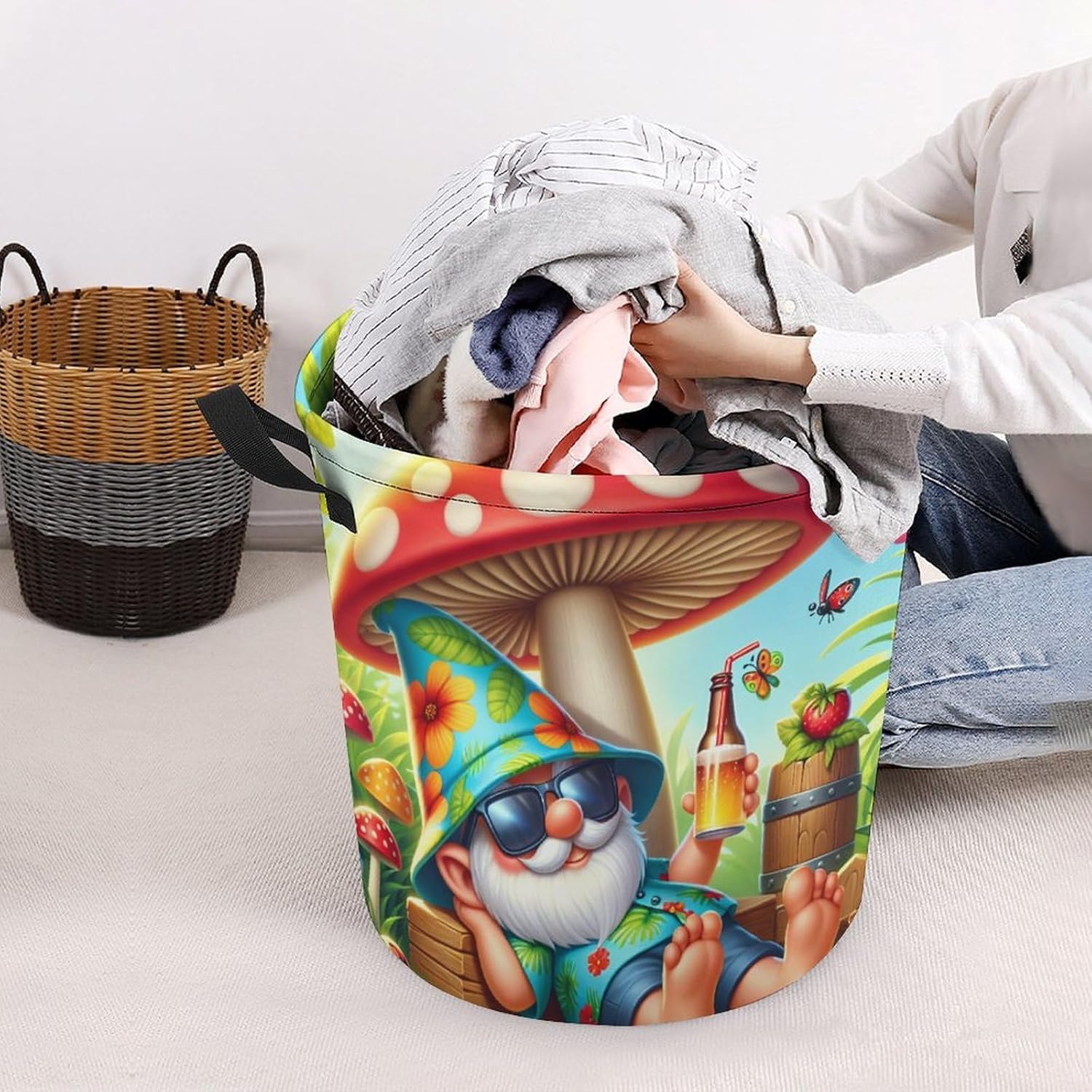 Meiko Cartoon Gnome Laundry Basket laundry hamper