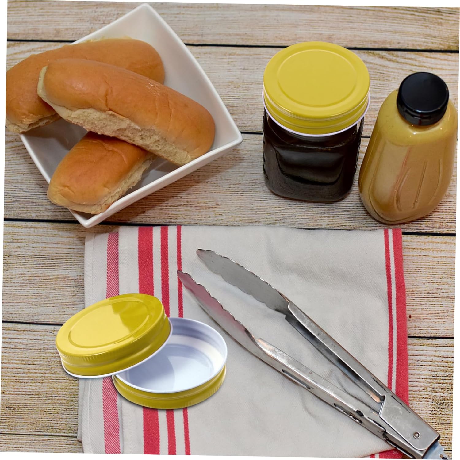 PRETYZOOM 12pcs Mason Jar Lids Canning Lids Wide Mouth