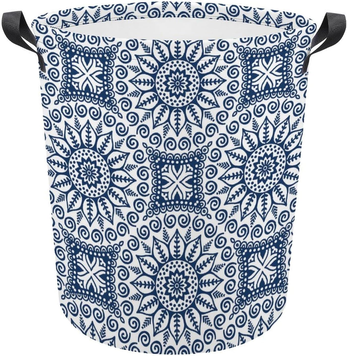 MEIKKO Blue Ethnic Vintage Laundry Hamper