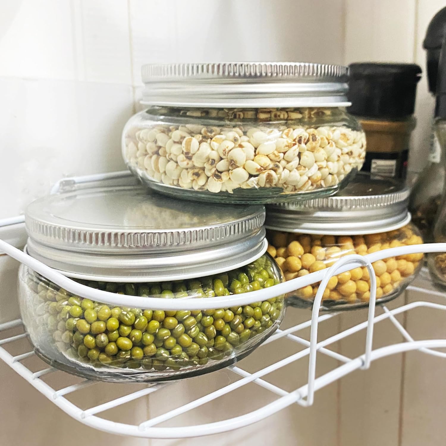 Perfect for PicklingWide Mouth Mason Jar Set of 8 oz