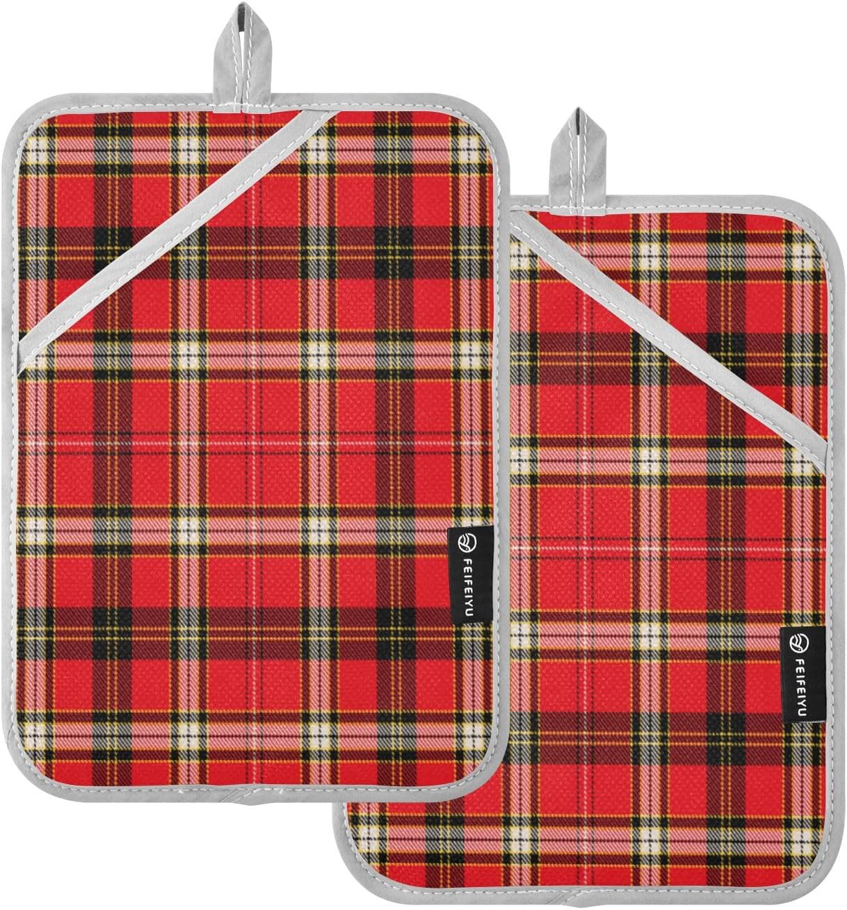 Kcldeci Durable Heat-Resistant Pthermal Oven Mitts 2-Pack