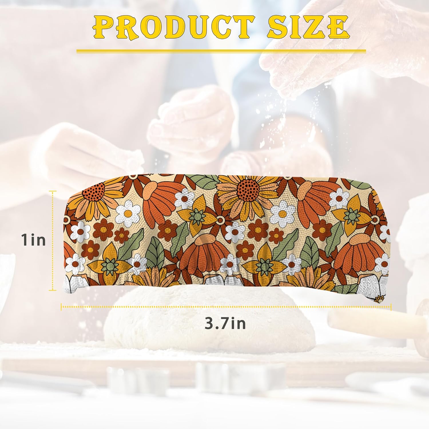 70s Retro Floral Sourdough Lids