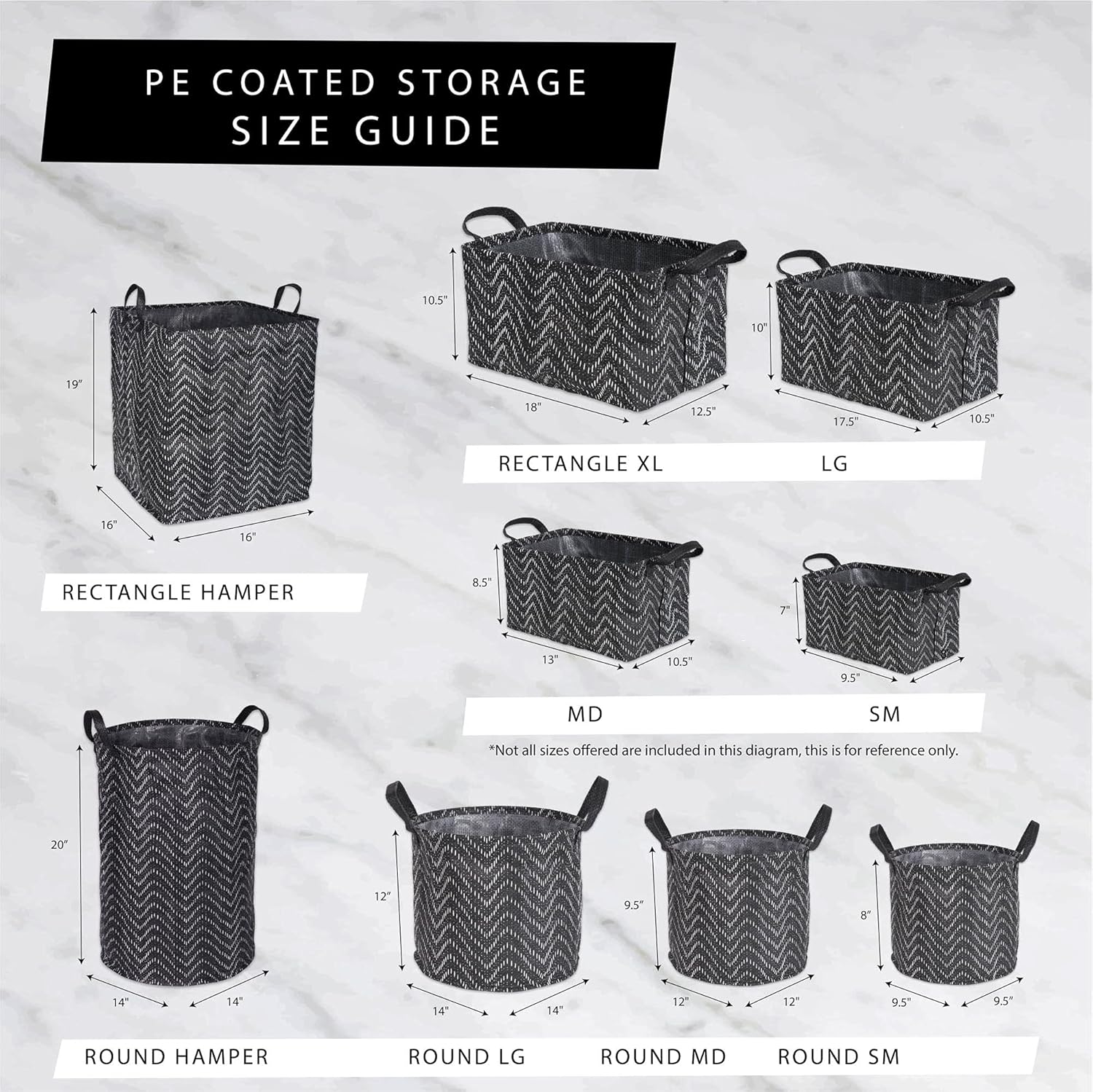 DII Organizer Storage Bin Set - Extra-Large Collapsible Easy to Use