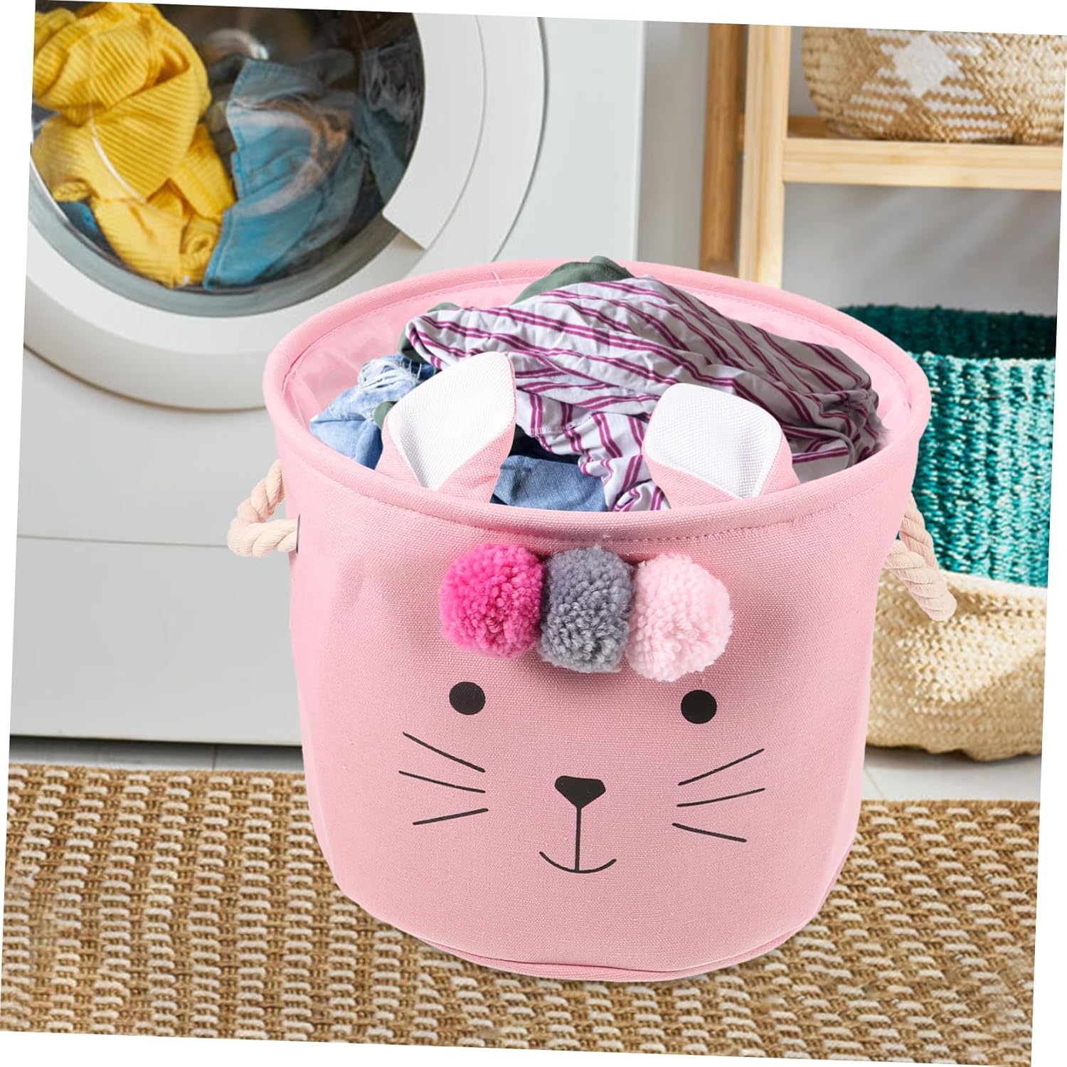 SEWOART Baby Girl Collapse Laundry Hamper Newborn Storage Basket