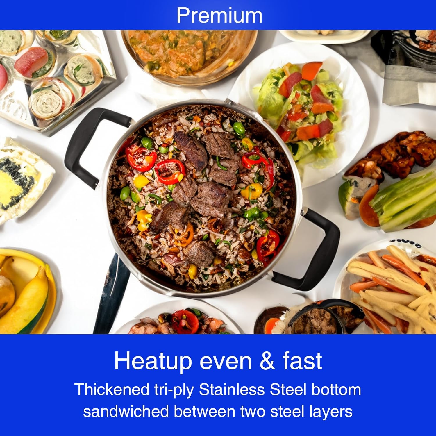Stainless Steel Cookware Pasta Pot Durable dishwasher-safe
