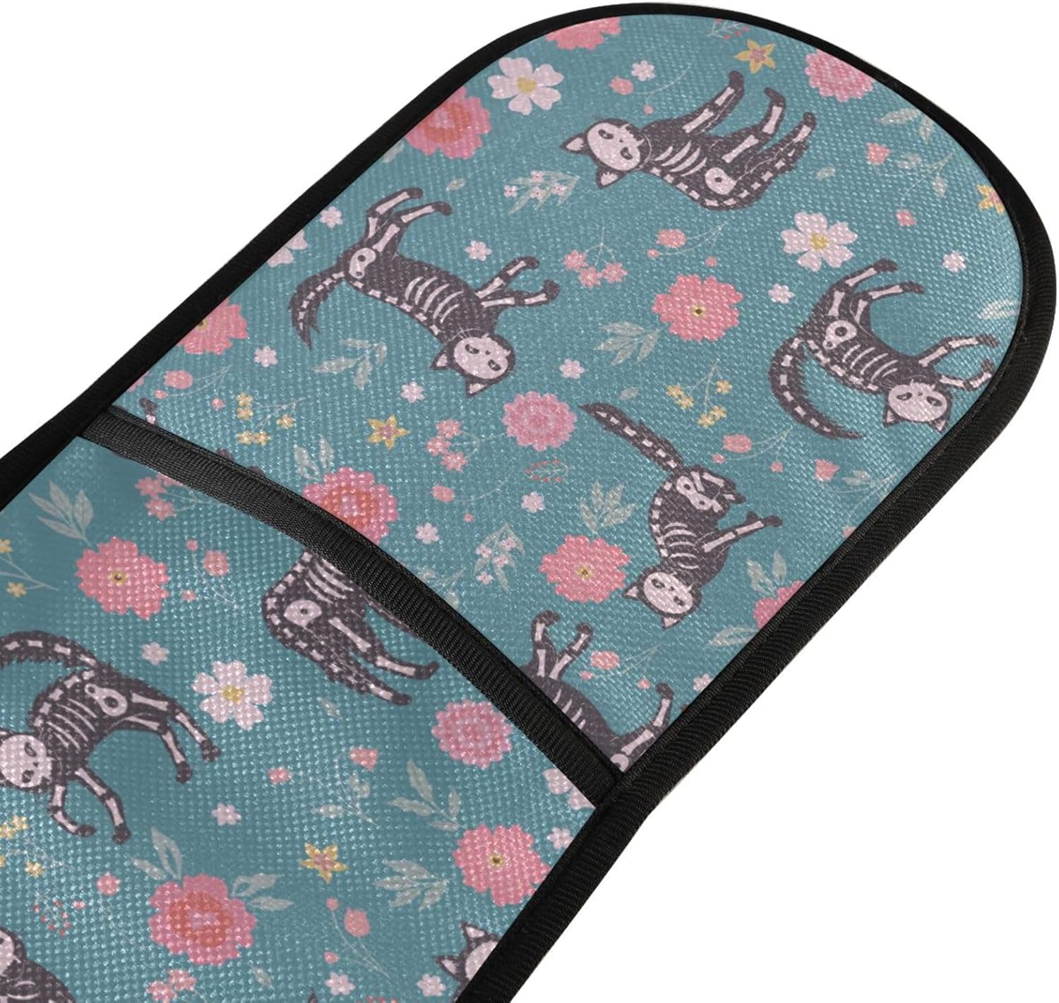 KLL Skeleton Cats Halloween Double Oven Mitt