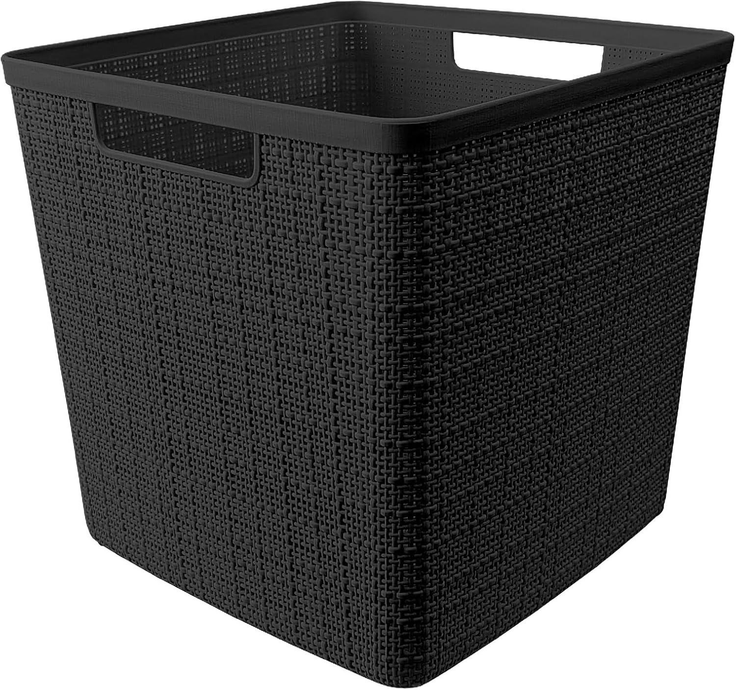 Curver Jute Plastic Cube Storage Organizer