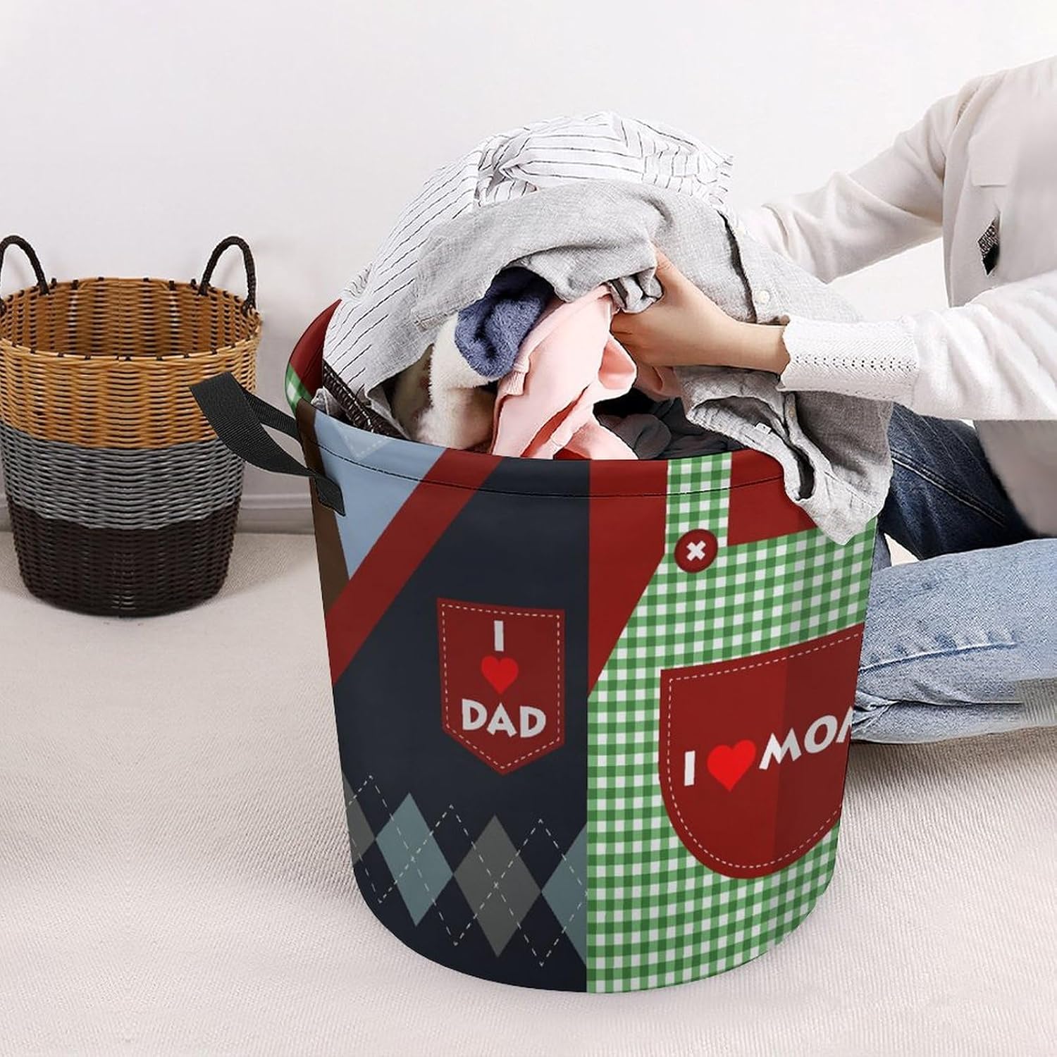 I Love Mom_collapsible laundry basket