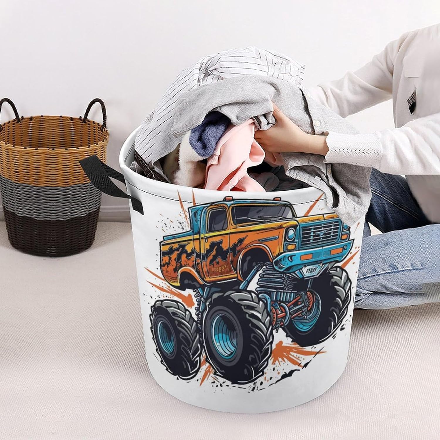 Monster Truck Laundry Hamper