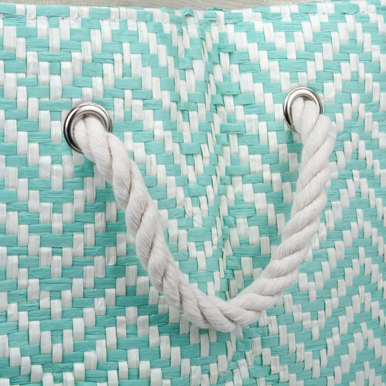 DII Chevron Woven Paper Storage Bin