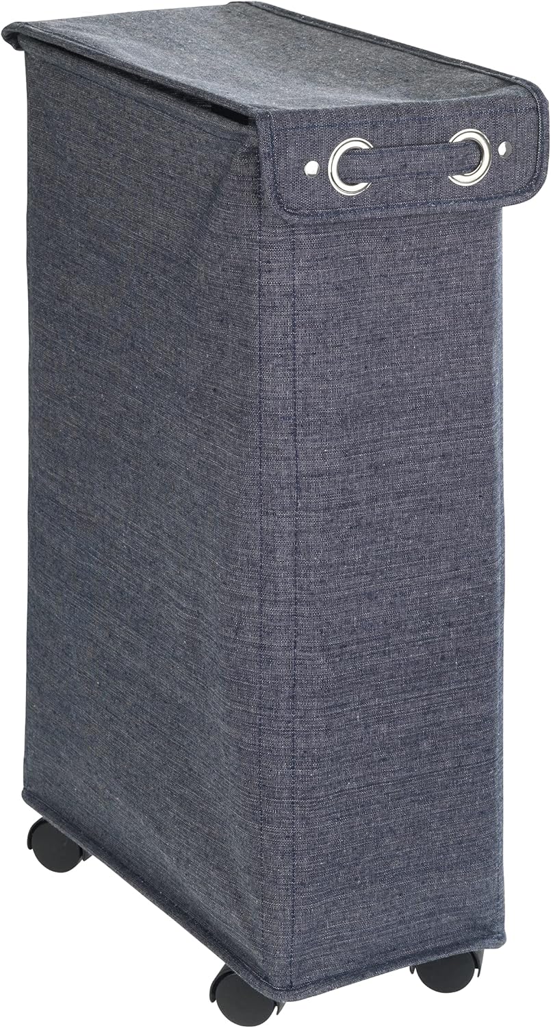 WENKO Slim Laundry Basket with Storage Features