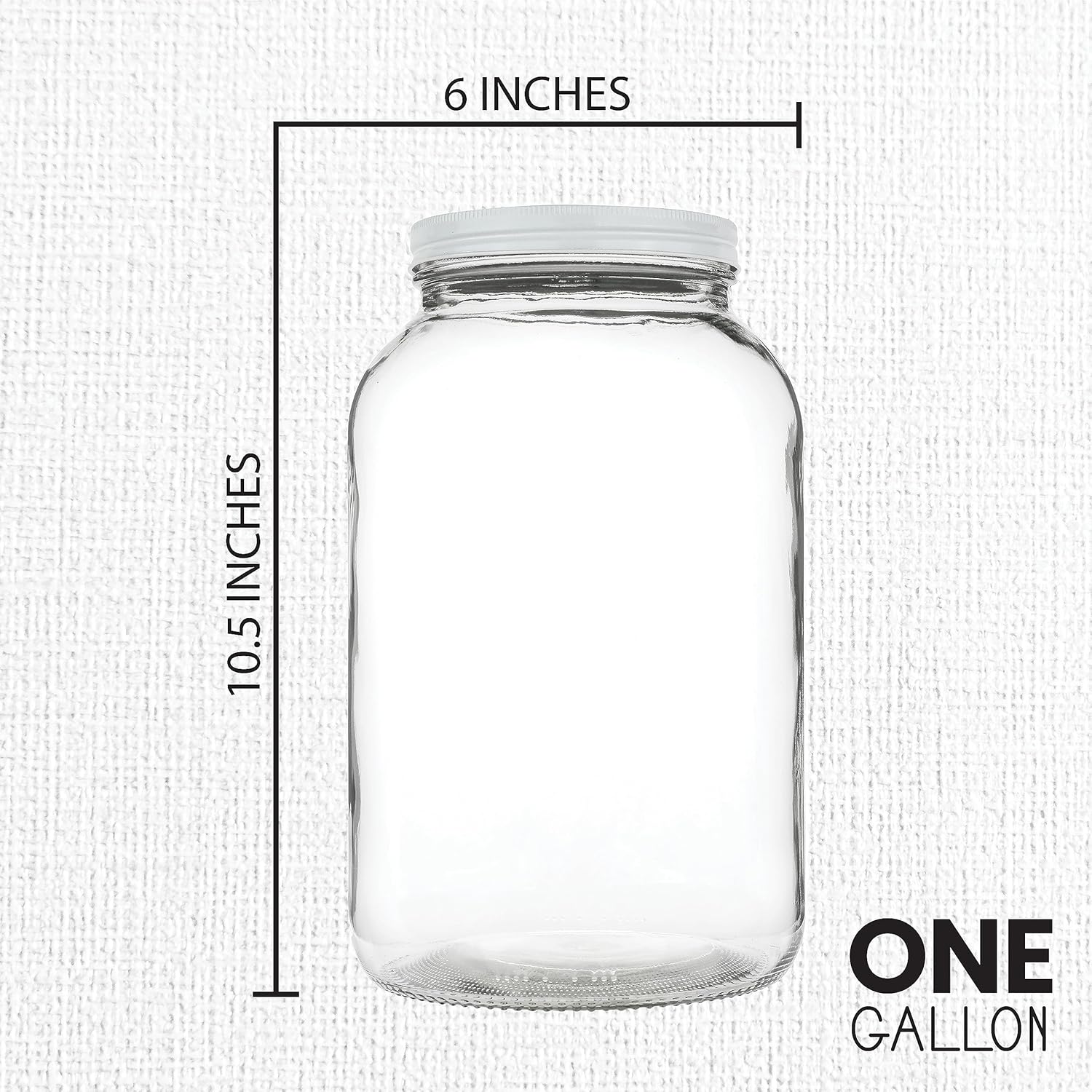 Sturdy Glass Jar with Lid for Fermenting Canning and Preservation - 1 Gallon