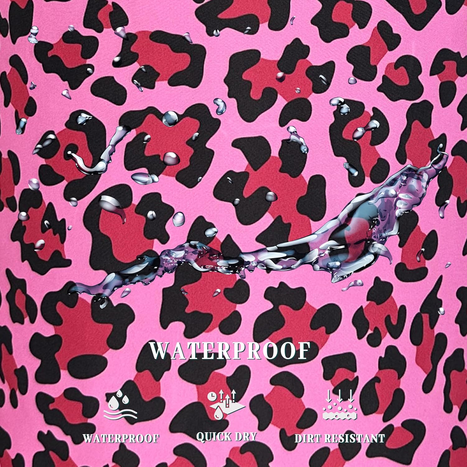 Pink Leopard Print Laundry Hamper